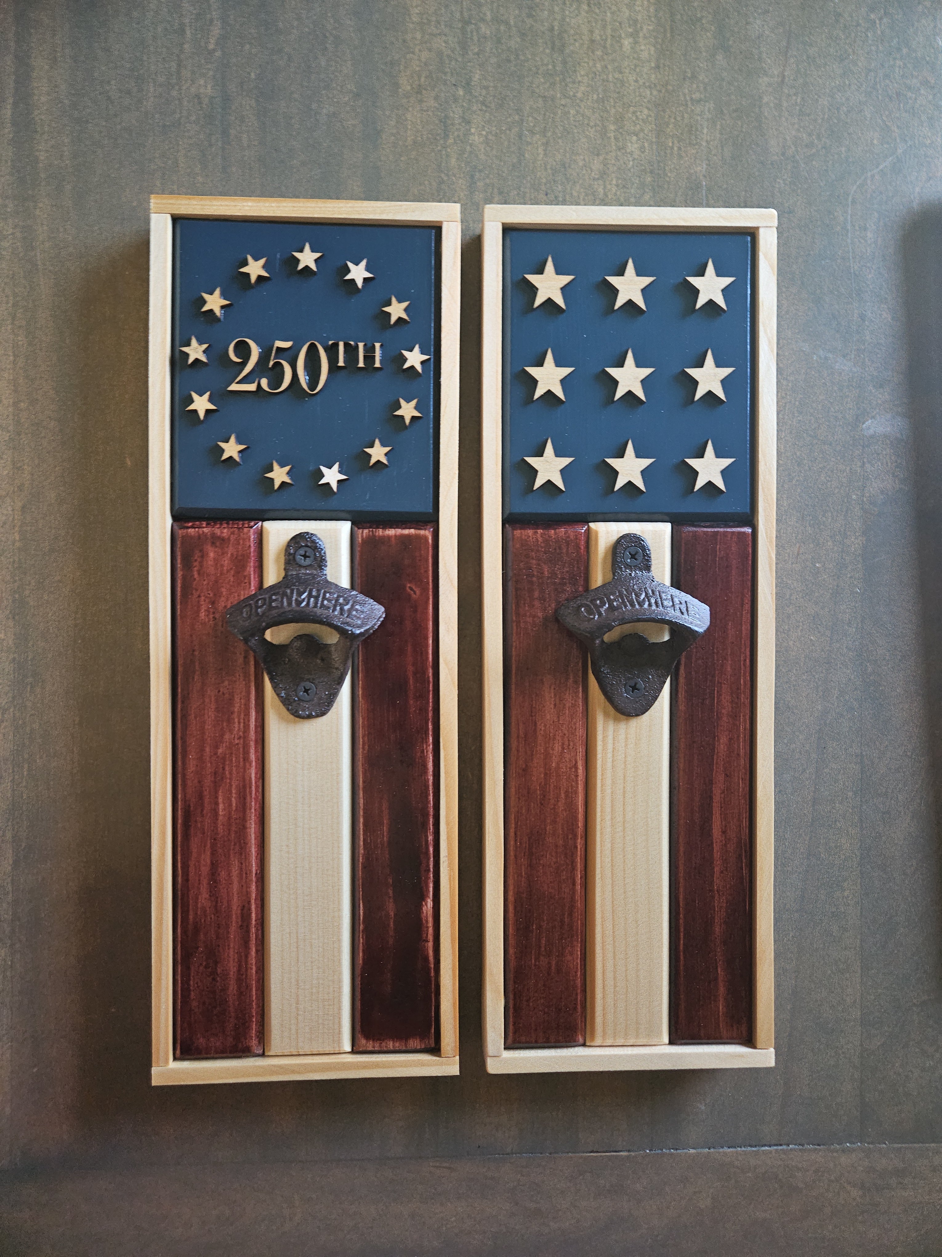 Handcrafted Patriotic Bottle Openers