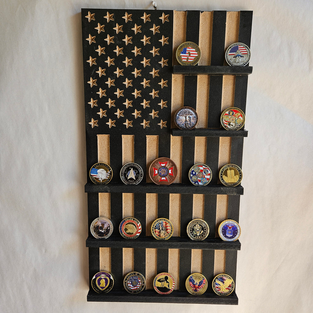 American Flag Challenge Coin Holder