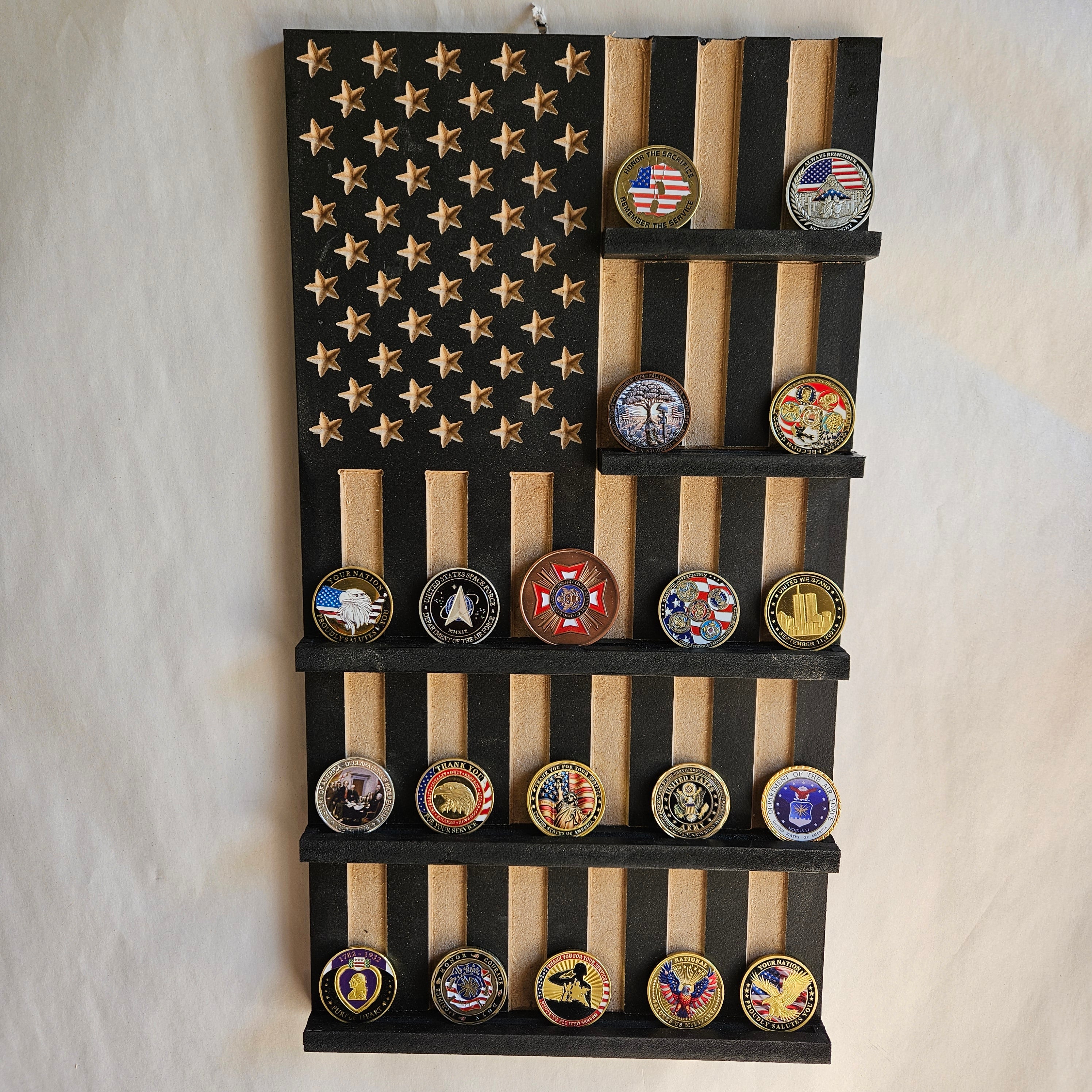 American Flag Challenge Coin Holder