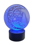 Acrylic Nighlight with Moon and Trees