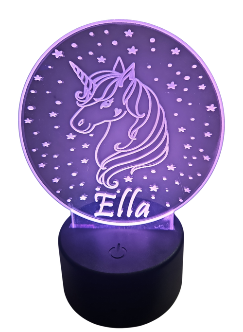 Acrylic Nightlight with Unicorn