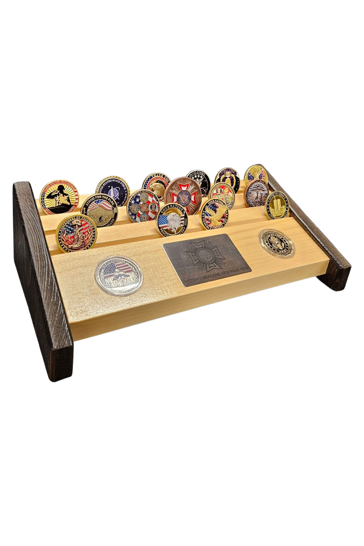 12" Challenge Coin Display Rack